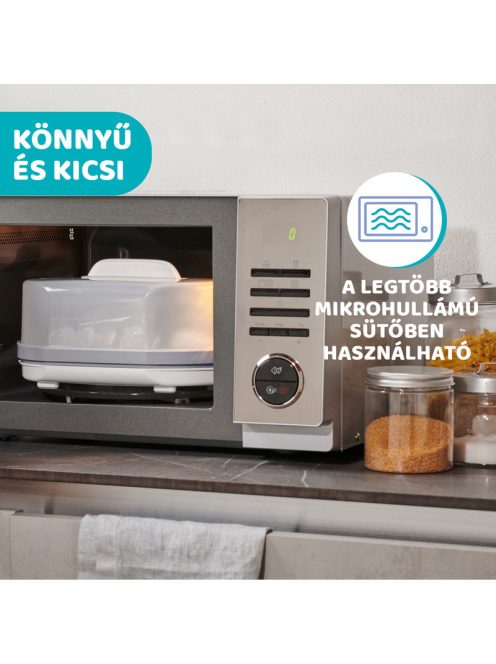 Chicco Sterilizáló mikrohullámú sütőbe, 600-1200 Watt, 3-8 perc