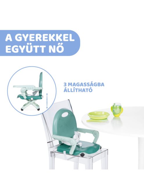 Chicco Pocket Snack 15 kg-ig, hordozható székmagasító, Sage