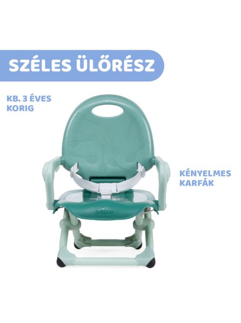 Chicco Pocket Snack 15 kg-ig, hordozható székmagasító, Sage