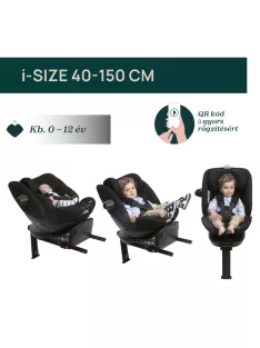 Chicco EVERONE I-SIZE 40-150cm autósülés - Grey Black
