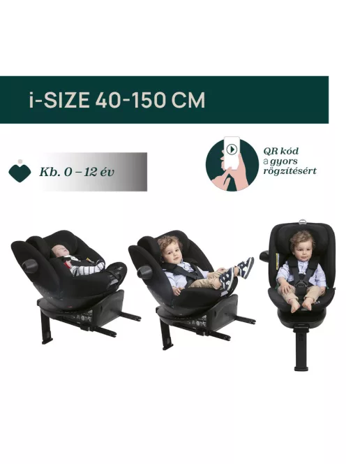 Chicco EVERONE I-SIZE 40-150cm autósülés - Grey Black