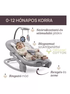   Chicco Mia rezgő-zenélő pihenőszék és fotel 0-18 kg zenélő játékkonzollal
