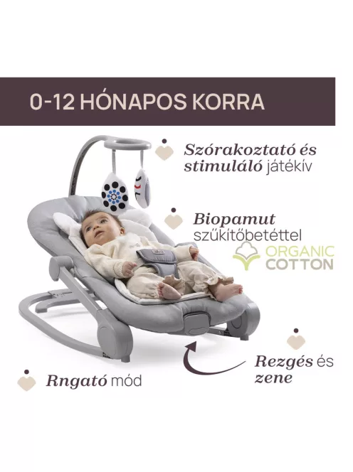 Chicco Mia rezgő-zenélő pihenőszék és fotel 0-18 kg zenélő játékkonzollal