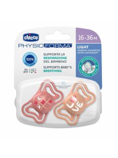   Chicco Physio Forma® Light 16-36 hó cumi 2 db sterilizálós tokban - rózsaszín