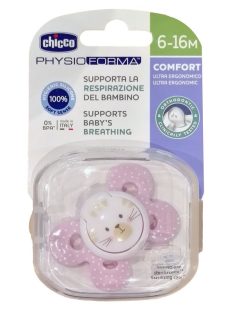   Chicco Physio Comfort szilikon cumi 1 db, 6-16 hó, rózsaszín