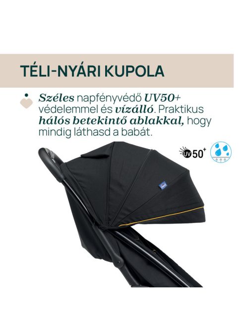 Chicco GLEE babakocsi 0-22 kg - Uneven Black