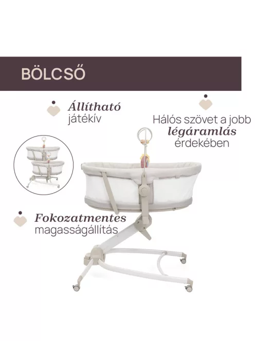 Chicco Baby Hug Armonia 4in1 bölcső-asztali szék 0 - 15 kg, 0- 36 hó