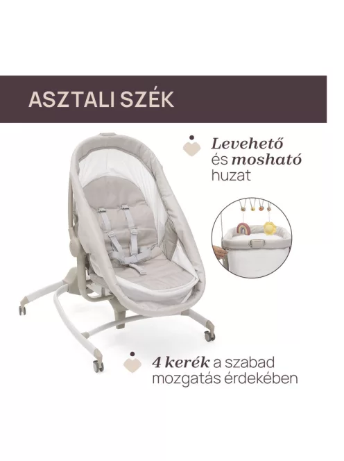 Chicco Baby Hug Armonia 4in1 bölcső-asztali szék 0 - 15 kg, 0- 36 hó
