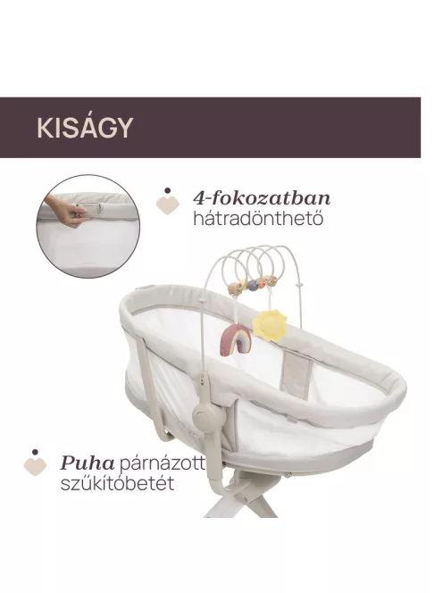 Chicco Baby Hug Armonia 4in1 bölcső-asztali szék 0 - 15 kg, 0- 36 hó