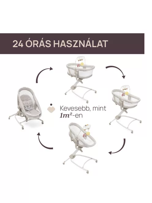 Chicco Baby Hug Armonia 4in1 bölcső-asztali szék 0 - 15 kg, 0- 36 hó