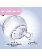 Chicco NaturalFeeling lassú folyású, ÜVEG cumisüveg cumival, 150 ml, uniszex