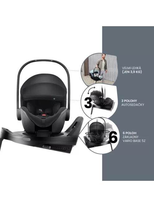 Britax Römer hordozó Baby-Safe Pro Vario Base 5Z bundle Classic - Deep Black