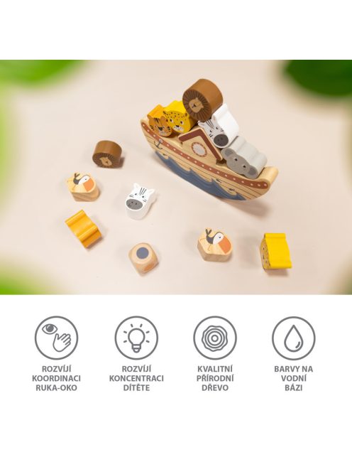 Zopa Fa egyensúlyozó játék - Bárka Wood