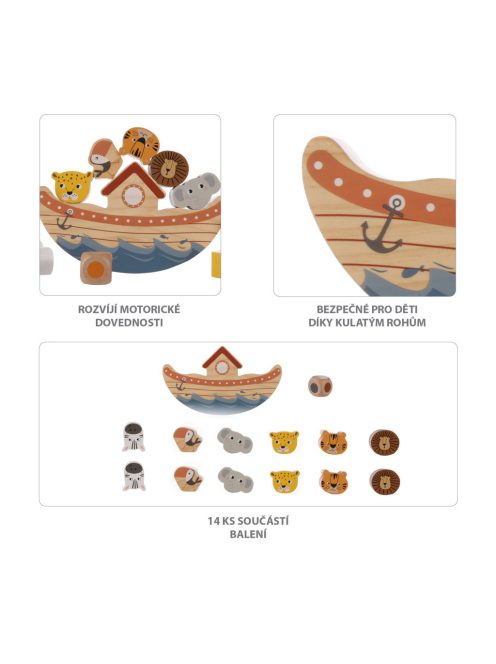 Zopa Fa egyensúlyozó játék - Bárka Wood