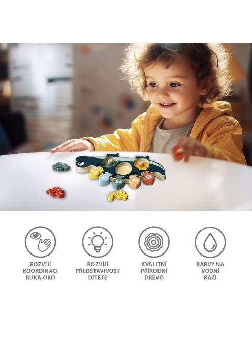 Zopa Fa puzzle - dinoszaurusz Wood