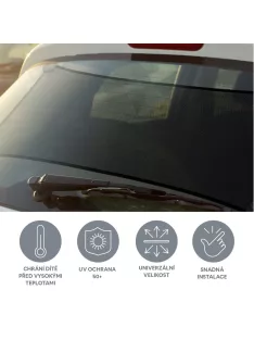 Zopa Hátsó szélvédő árnyékoló, fekete Black