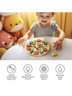 Zopa Fa készségfejlesztő óra Wood