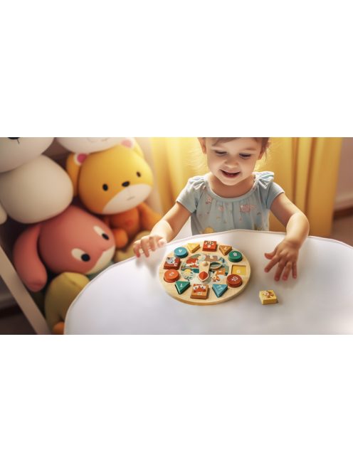 Zopa Fa készségfejlesztő óra Wood