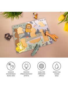 Zopa Fa puzzle - dzsungel Wood