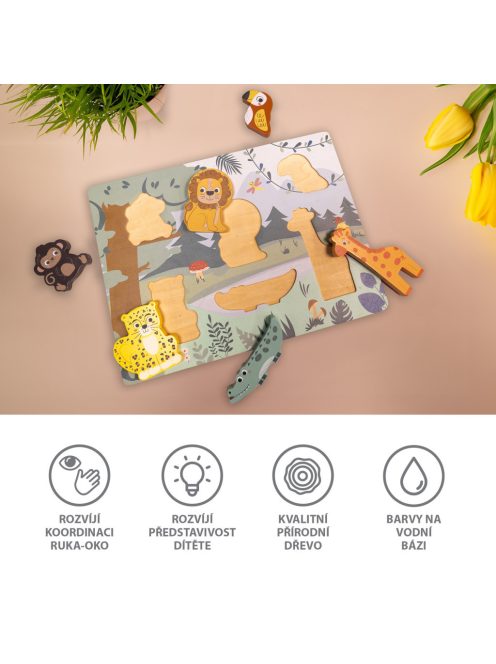 Zopa Fa puzzle - dzsungel Wood