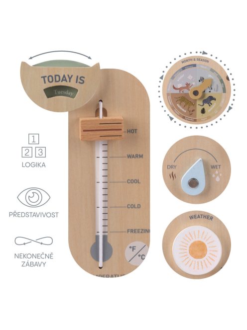 Zopa Fa Montessori időjárás tábla