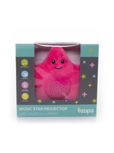 Zopa Plüss csillag égbolt projektorral, pink Pink