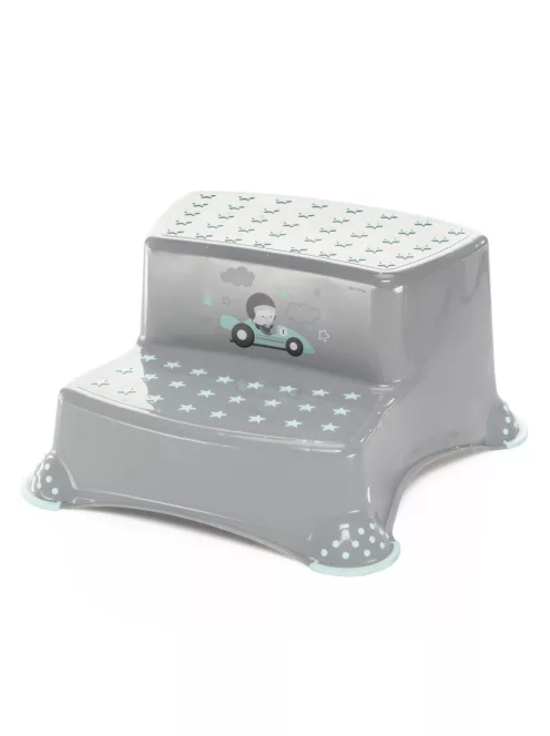 Zopa Racer kétlépcsős fellépő WC-hez/mosdóhoz, szürke/menta Grey/Mint