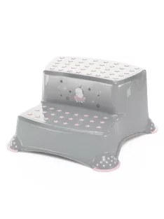   Zopa Unikornis kétlépcsős fellépő WC-hez/mosdóhoz, szürke/rózsaszín Grey/Pink