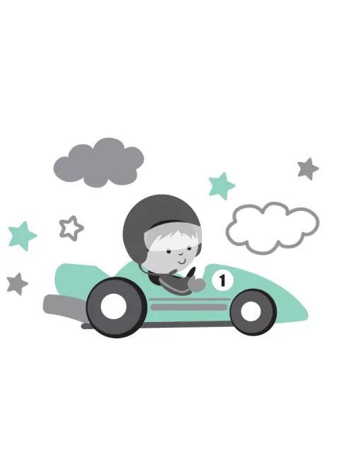 Zopa Racer fellépő WC-hez/mosdóhoz, szürke/menta Grey/Mint