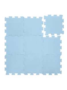 Zopa 9 db-os Puzzle habszőnyeg, 30x30 cm, kék Floral Blue