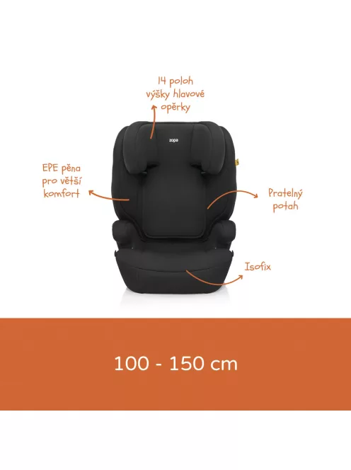 Zopa Beta i-Size isofix gyerekülés Grey