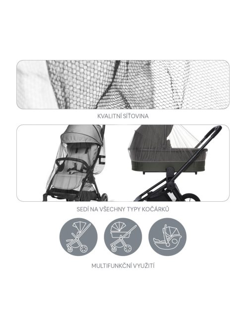 Zopa Szúnyogháló babakocsira Black