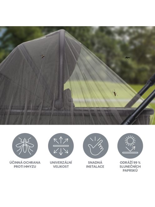 Zopa Szúnyogháló babakocsira Black