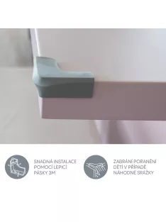 Zopa Gumis sarokvédő XL 4 db Grey