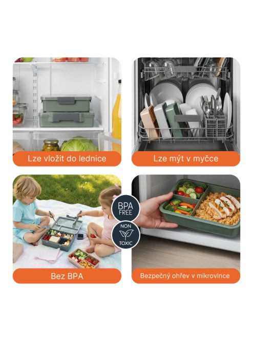 Zopa Uzsonnásdoboz 1120 ml, dínó Dino