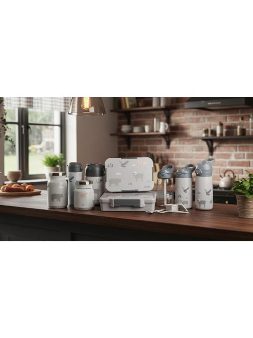 Zopa 400 ml-es termosz cumis szívószállal, hegyvidék Mountains