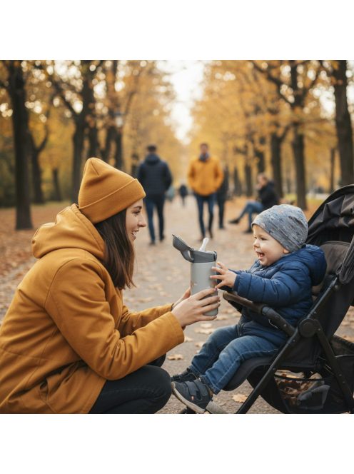 Zopa 400 ml-es termosz cumis szívószállal, hegyvidék Mountains