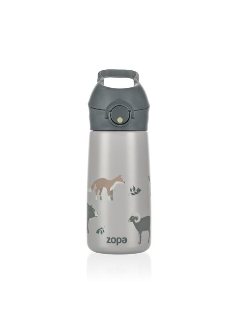 Zopa 400 ml-es termosz cumis szívószállal, hegyvidék Mountains