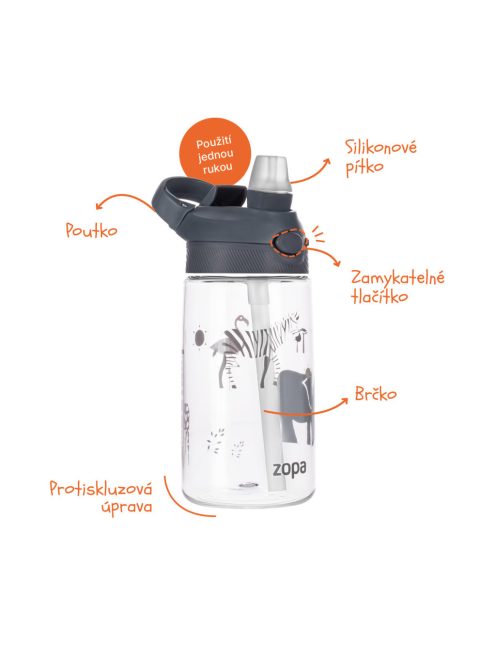 Zopa Tritán sportkulacs 480 ml, dínó Dino