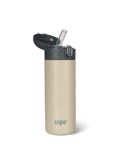 Zopa 400 ml-es termosz szívószállal, Cookie beige Cookie beige