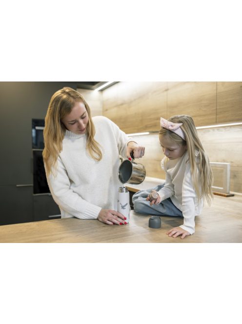 Zopa 400 ml-es termosz szilikon fogantyúval, cookie beige Cookie beige