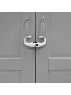 Zopa U alakú szekrényfogantyú-zár white/grey