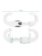 Zopa U alakú szekrényfogantyú-zár white/grey