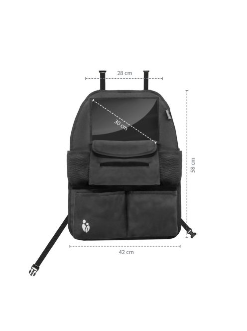 Zopa ülésre rögzíthető rendszerező + zseb tablet és zsebkendő számára