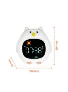 Zopa Szilikon gyermek ébresztőóra éjszakai fénnyel és zenével Owl