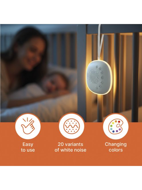 Zopa Prémium hordozható alvásmodul LED-fénnyel, fehér zajjal és hangokkal White