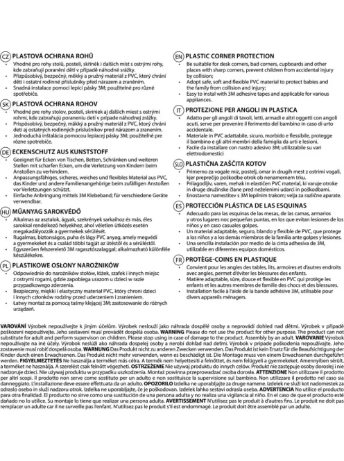 Zopa Műanyag sarokvédő 4 db transparent