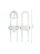 Zopa Szekrényfogantyú-zár 2 db white
