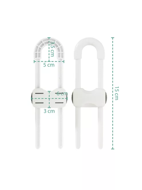 Zopa Szekrényfogantyú-zár 2 db white