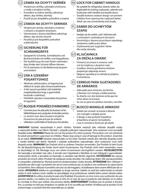 Zopa Szekrényfogantyú-zár 2 db white